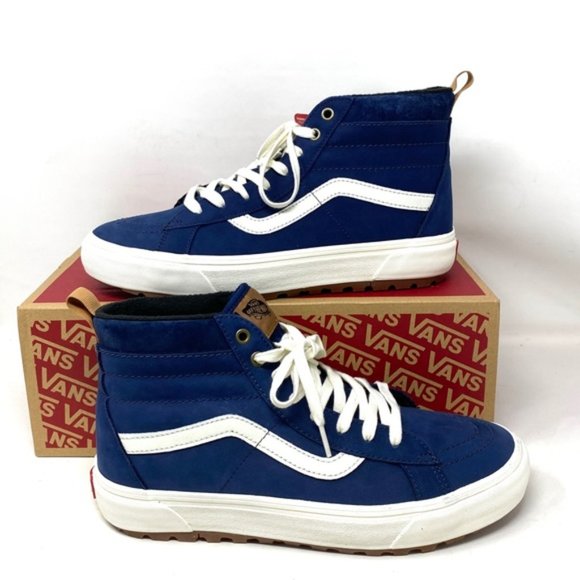 VANS Sk8-Hi MTE-1 Shoe High Top White Blue Nubuck Women's Size Boots VN0A5HZYA07 - Picture 7 of 9